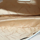 Salvatore Ferragamo Gancini Hand Bag Leather White Silver Auth 96226-11