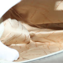 Salvatore Ferragamo Gancini Hand Bag Leather White Silver Auth 96226-19