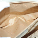 Salvatore Ferragamo Gancini Hand Bag Leather White Silver Auth 96226-20