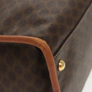 CELINE Macadam Canvas Tote Bag PVC Leather Brown Gold Auth 96231-16