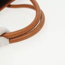 CELINE Macadam Canvas Tote Bag PVC Leather Brown Gold Auth 96231-7