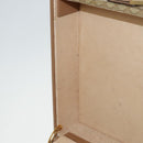 CELINE Attache Case Macadam Canvas Trunk Beige Gold Auth 96234-23