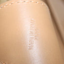 CELINE Attache Case Macadam Canvas Trunk Beige Gold Auth 96234-12