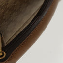 CELINE Attache Case Macadam Canvas Trunk Beige Gold Auth 96234-7