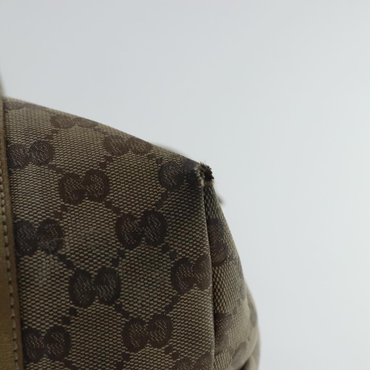 GUCCI GG Canvas Tote Bag Beige Gold 197953 Auth 96235