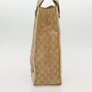GUCCI GG Canvas Tote Bag Beige Gold 124261 Auth 96237-3