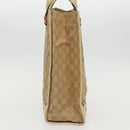 GUCCI GG Canvas Tote Bag Beige Gold 124261 Auth 96237-4