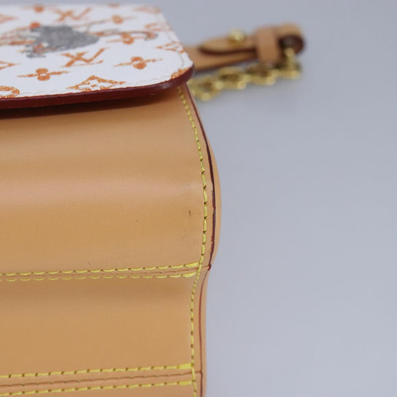 LOUIS VUITTON Catgram Twist MM Shoulder Bag White M44460 LV Auth 96243SM