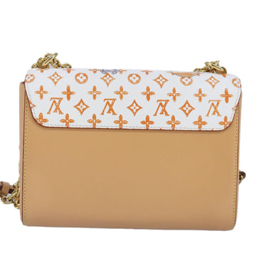 LOUIS VUITTON Catgram Twist MM Shoulder Bag White M44460 LV Auth 96243SM - 0