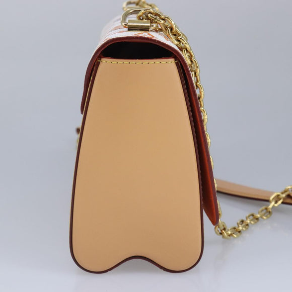 LOUIS VUITTON Catgram Twist MM Shoulder Bag White M44460 LV Auth 96243SM