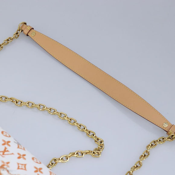 LOUIS VUITTON Catgram Twist MM Shoulder Bag White M44460 LV Auth 96243SM