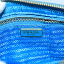 PRADA Shoulder Bag Safiano leather Turquoise Blue Gold Auth 96244-17
