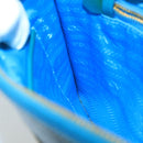 PRADA Shoulder Bag Safiano leather Turquoise Blue Gold Auth 96244-18