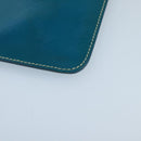 PRADA Shoulder Bag Safiano leather Turquoise Blue Gold Auth 96244-7