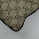 GUCCI GG Supreme Shoulder Bag PVC Beige Silver 141626 Auth 96274-17