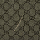 GUCCI GG Supreme Shoulder Bag PVC Beige Silver 141626 Auth 96274-2