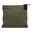 GUCCI GG Supreme Shoulder Bag PVC Beige Silver 141626 Auth 96274-4