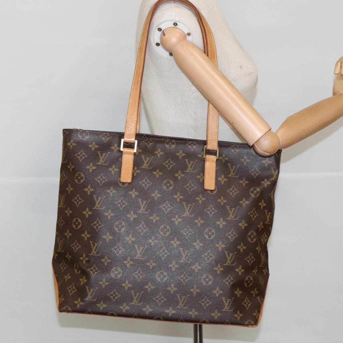 LOUIS VUITTON Monogram Cabas Mezzo Tote Bag M51151 LV Auth 96296