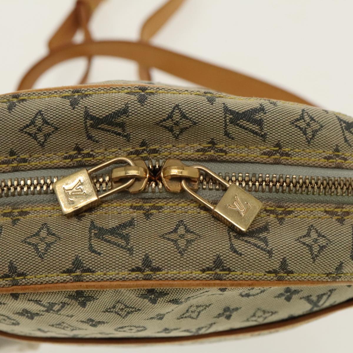 LOUIS VUITTON Monogram Mini Jeanne GM Shoulder Bag Blue M92000 LV Auth 96306