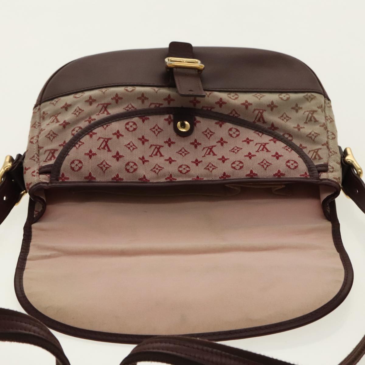 LOUIS VUITTON Monogram Mini Belanger Shoulder Bag Red M92671 LV Auth 96318