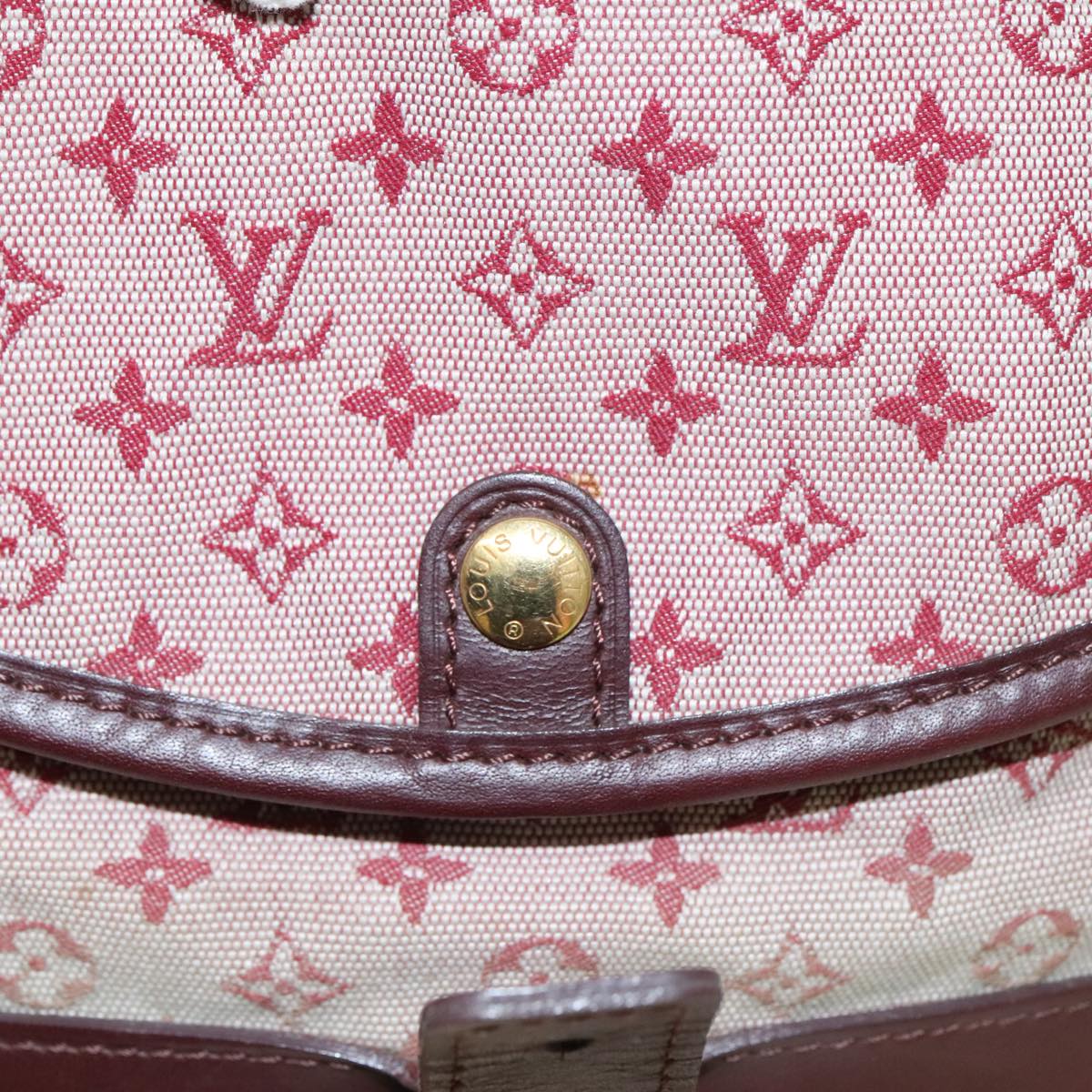 LOUIS VUITTON Monogram Mini Belanger Shoulder Bag Red M92671 LV Auth 96318