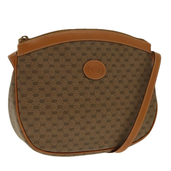 GUCCI Micro GG Canvas Umhängetasche Beige Gold 007 87 0018 Auth 96319