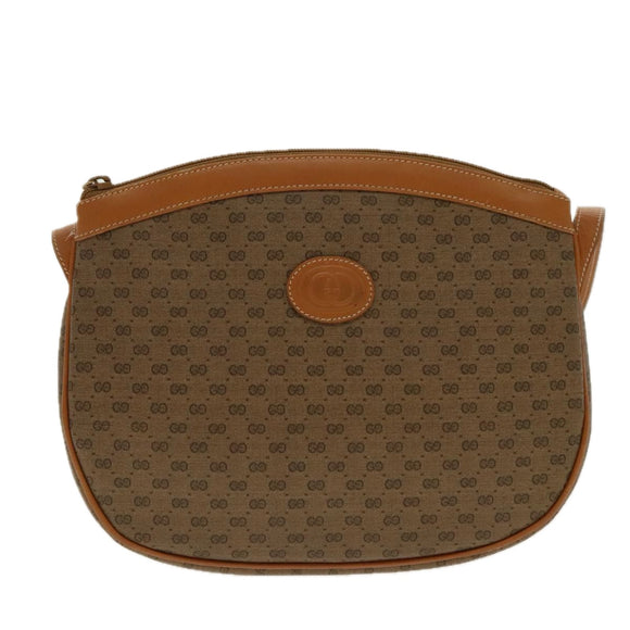 GUCCI Micro GG Canvas Shoulder Bag Beige Gold 007 87 0018 Auth 96319