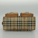 Burberrys Nova Check Shoulder Bag PVC Beige Gold Auth 96329-5