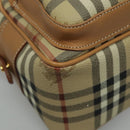 Burberrys Nova Check Shoulder Bag PVC Beige Gold Auth 96329-15