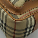 Burberrys Nova Check Shoulder Bag PVC Beige Gold Auth 96329-16