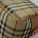 Burberrys Nova Check Shoulder Bag PVC Beige Gold Auth 96329-10