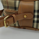 Burberrys Nova Check Shoulder Bag PVC Beige Gold Auth 96329-18