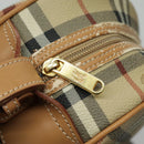 Burberrys Nova Check Shoulder Bag PVC Beige Gold Auth 96329-11
