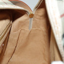 Burberrys Nova Check Shoulder Bag PVC Beige Gold Auth 96329-22