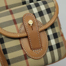 Burberrys Nova Check Shoulder Bag PVC Beige Gold Auth 96329-25