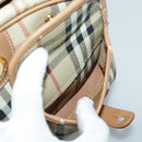 Burberrys Nova Check Shoulder Bag PVC Beige Gold Auth 96329-26