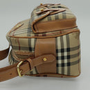 Burberrys Nova Check Shoulder Bag PVC Beige Gold Auth 96329-3