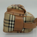 Burberrys Nova Check Shoulder Bag PVC Beige Gold Auth 96329-4