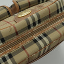 Burberrys Nova Check Shoulder Bag PVC Beige Gold Auth 96329-7