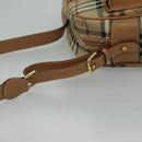 Burberrys Nova Check Shoulder Bag PVC Beige Gold Auth 96329-9