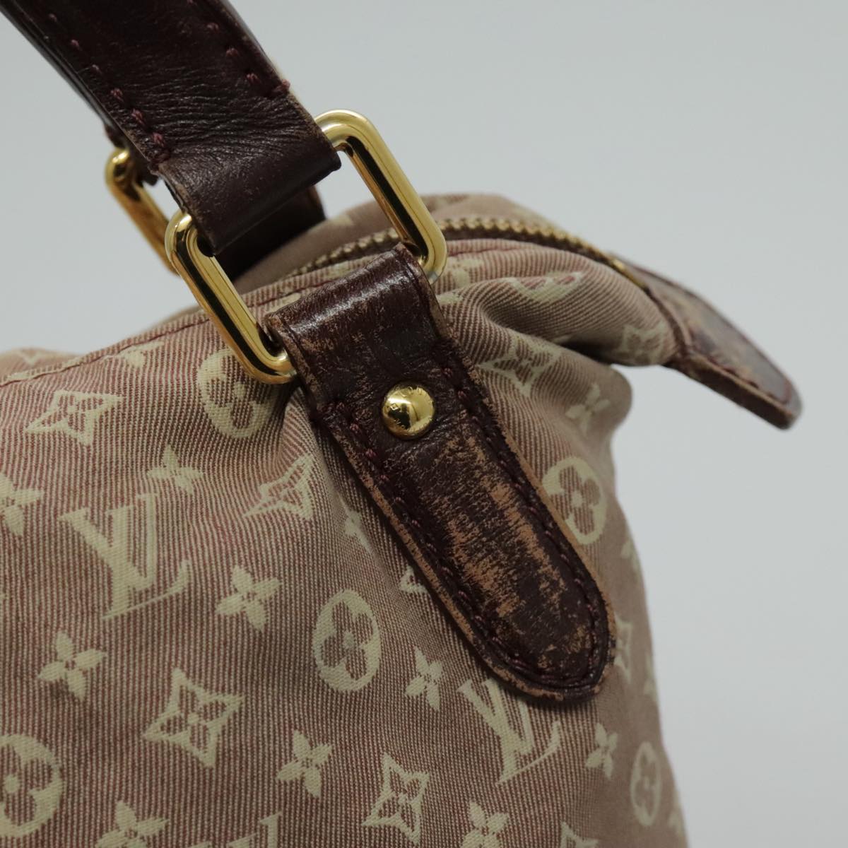 LOUIS VUITTON Monogram Ideal Ballad MM Shoulder Bag Sepia Red M40572 Auth 96330