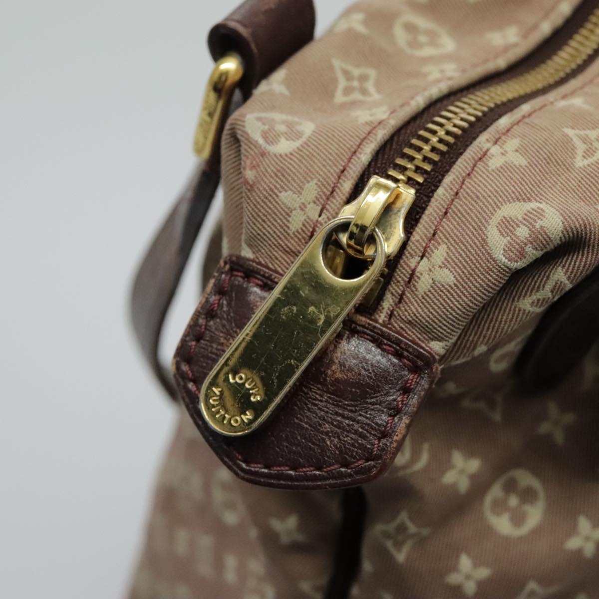 LOUIS VUITTON Monogram Ideal Ballad MM Shoulder Bag Sepia Red M40572 Auth 96330