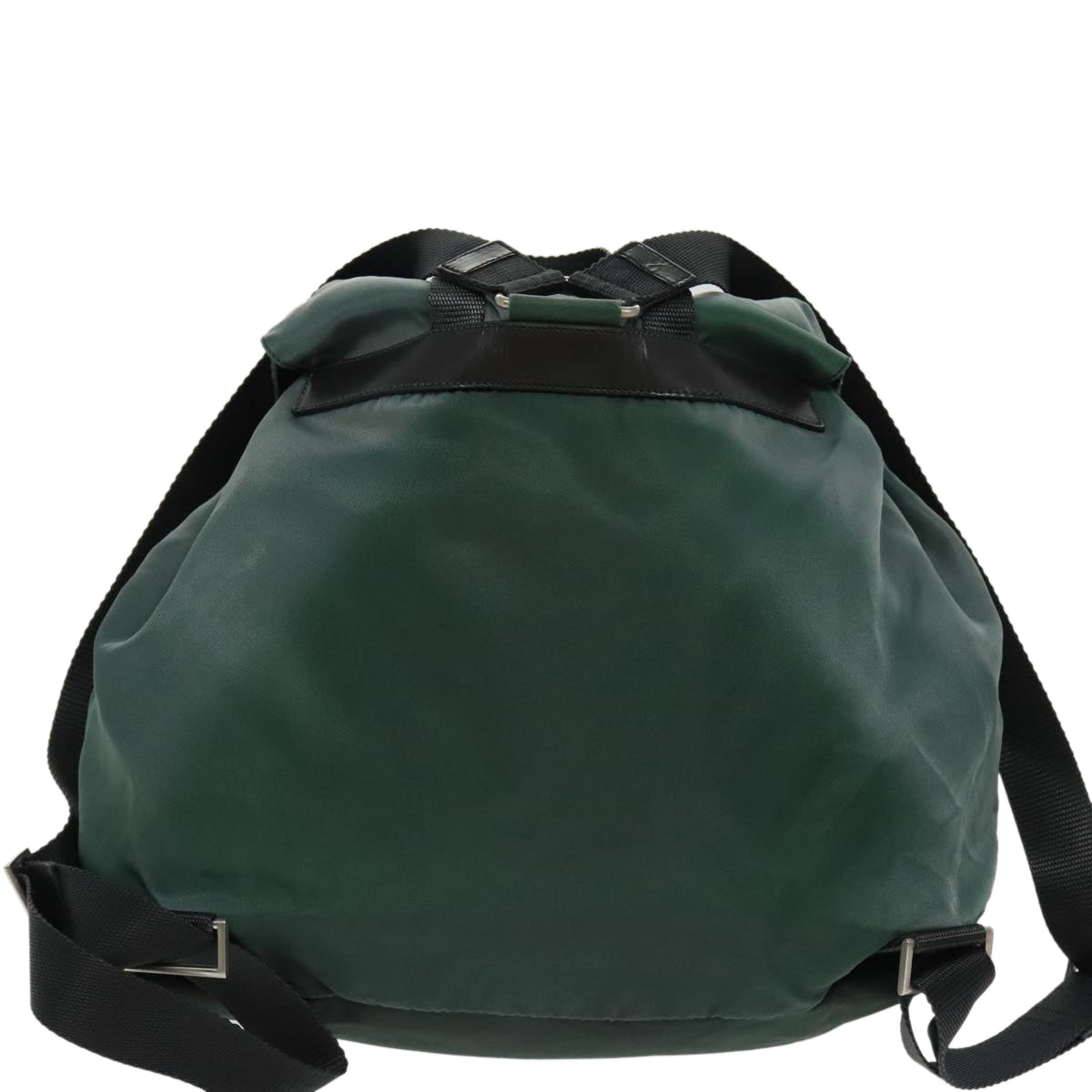 PRADA Backpack Nylon Green Silver Auth 96346 - 0