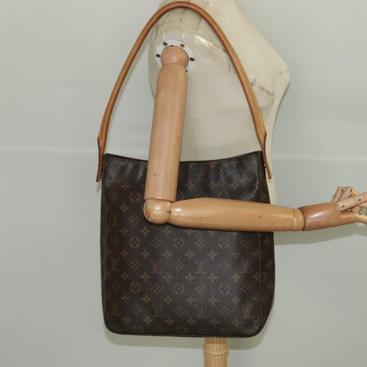 LOUIS VUITTON Monogram Looping GM Shoulder Bag M51145 LV Auth 96351