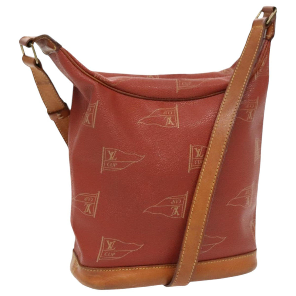 LOUIS VUITTON LOUIS VUITTON Cup Le Touquet Shoulder Bag Red M80027 Auth 96365