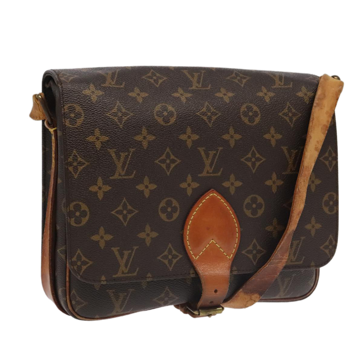 LOUIS VUITTON Monogram Cartouchiere GM Shoulder Bag M51252 LV Auth 96368