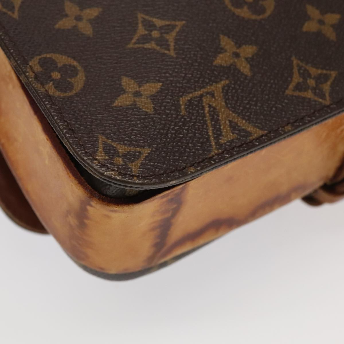 LOUIS VUITTON Monogram Cartouchiere GM Shoulder Bag M51252 LV Auth 96368