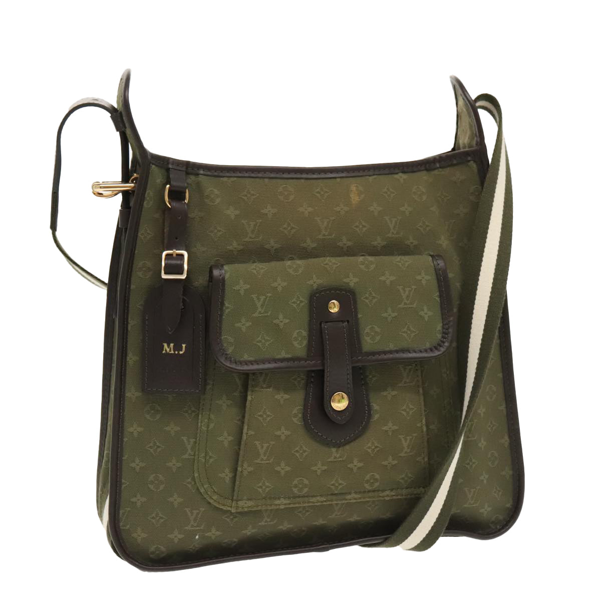 LOUIS VUITTON Monogram Mini Besace Mary Kate Bag TST Khaki M92322 Auth 96407