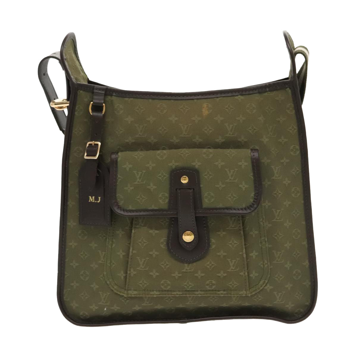 LOUIS VUITTON Monogram Mini Besace Mary Kate Bag TST Khaki M92322 Auth 96407