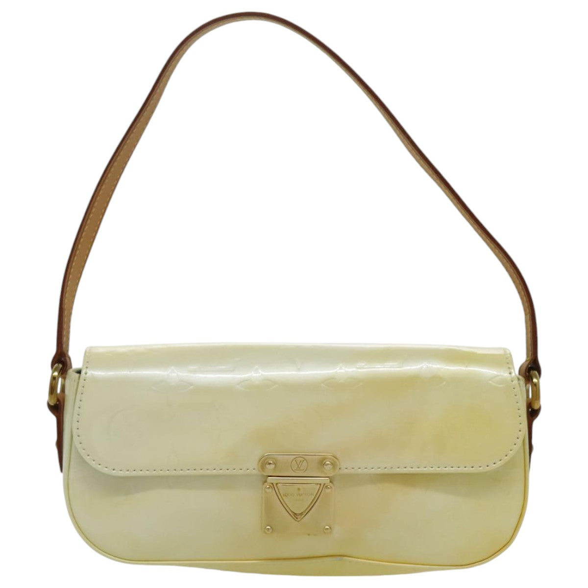 LOUIS VUITTON Monogram Vernis Malibu street Shoulder Bag Perle M91507 Auth 96411